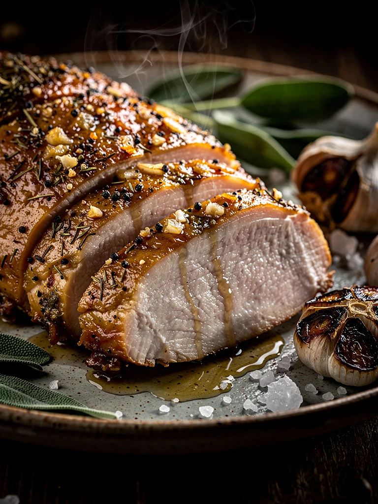 Garlic Herb Roasted Turkey Breast