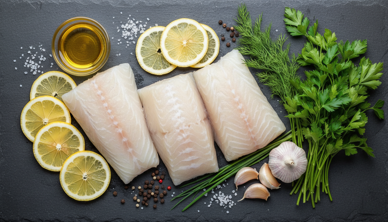 Baked Cod with Lemon and Fresh Herbs
