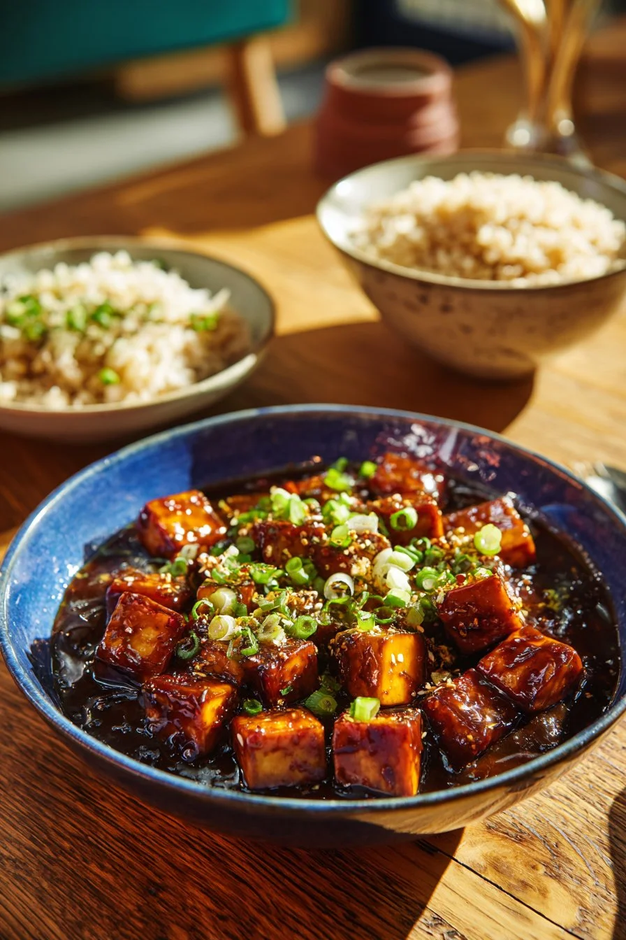 Black Pepper Tofu and Eggplant