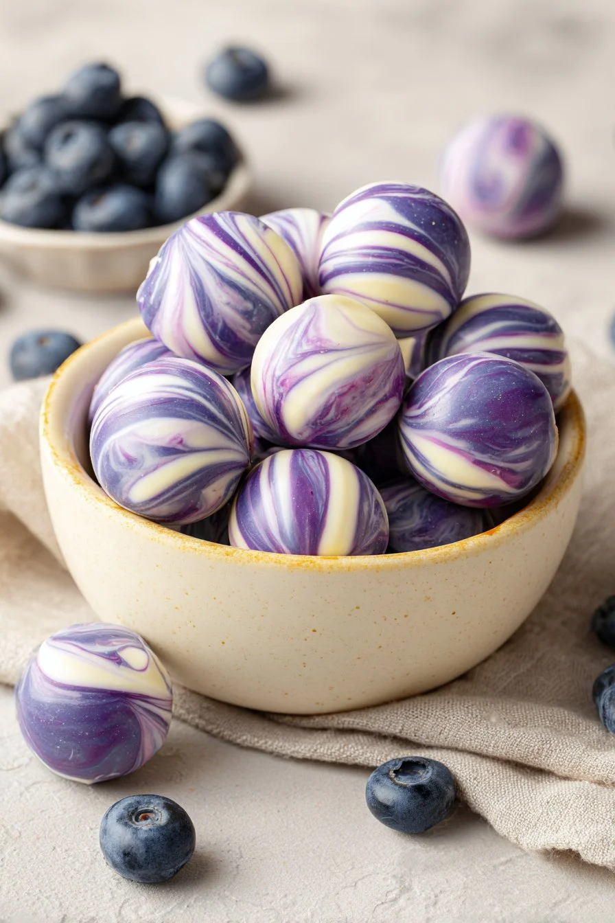 Healthy blueberry Greek yogurt bites for a tasty morning snack