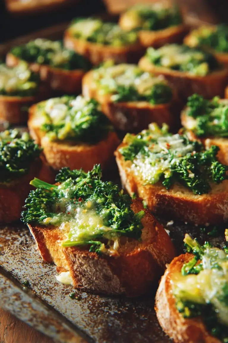 Delicious Broccoli Melts served on a plate with melted cheese and herbs.