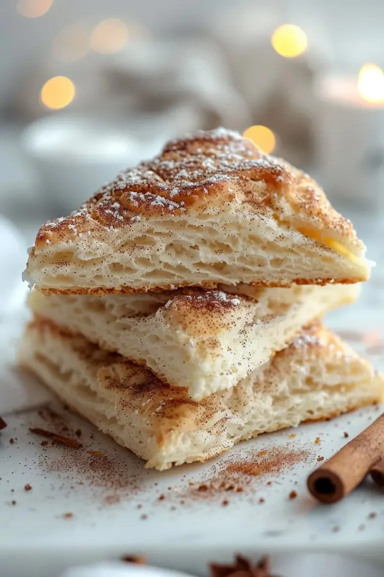 Freshly baked Cinnamon Sugar Scones on a plate