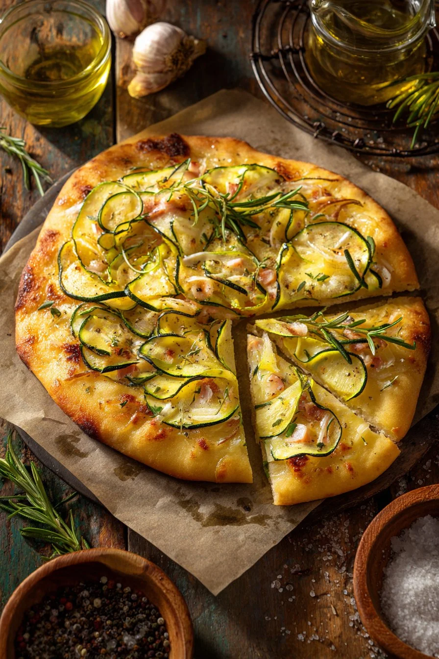 Focaccia with Zucchini and Potatoes