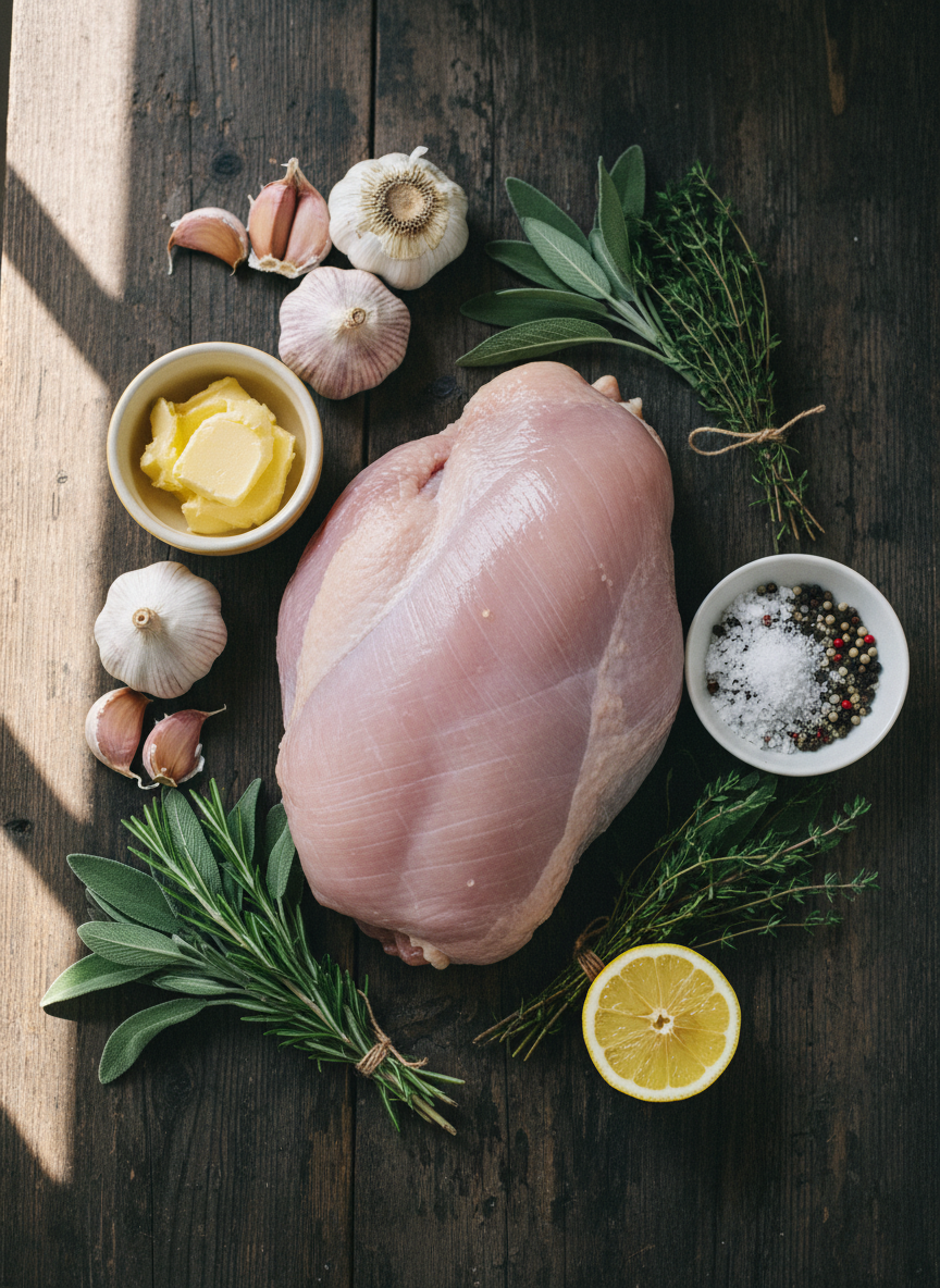 Garlic Herb Roasted Turkey Breast