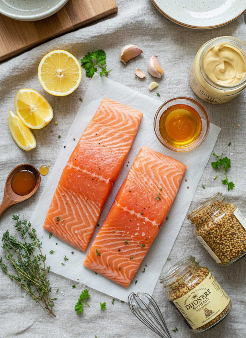 Honey Mustard Glazed Salmon Fillets