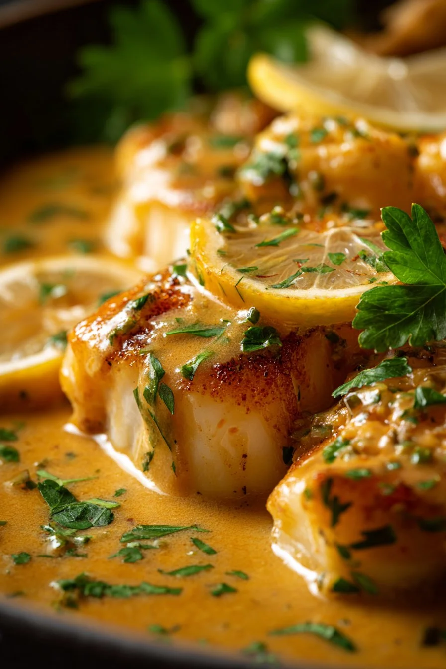 How to Make Baked Fish with Lemon Cream Sauce