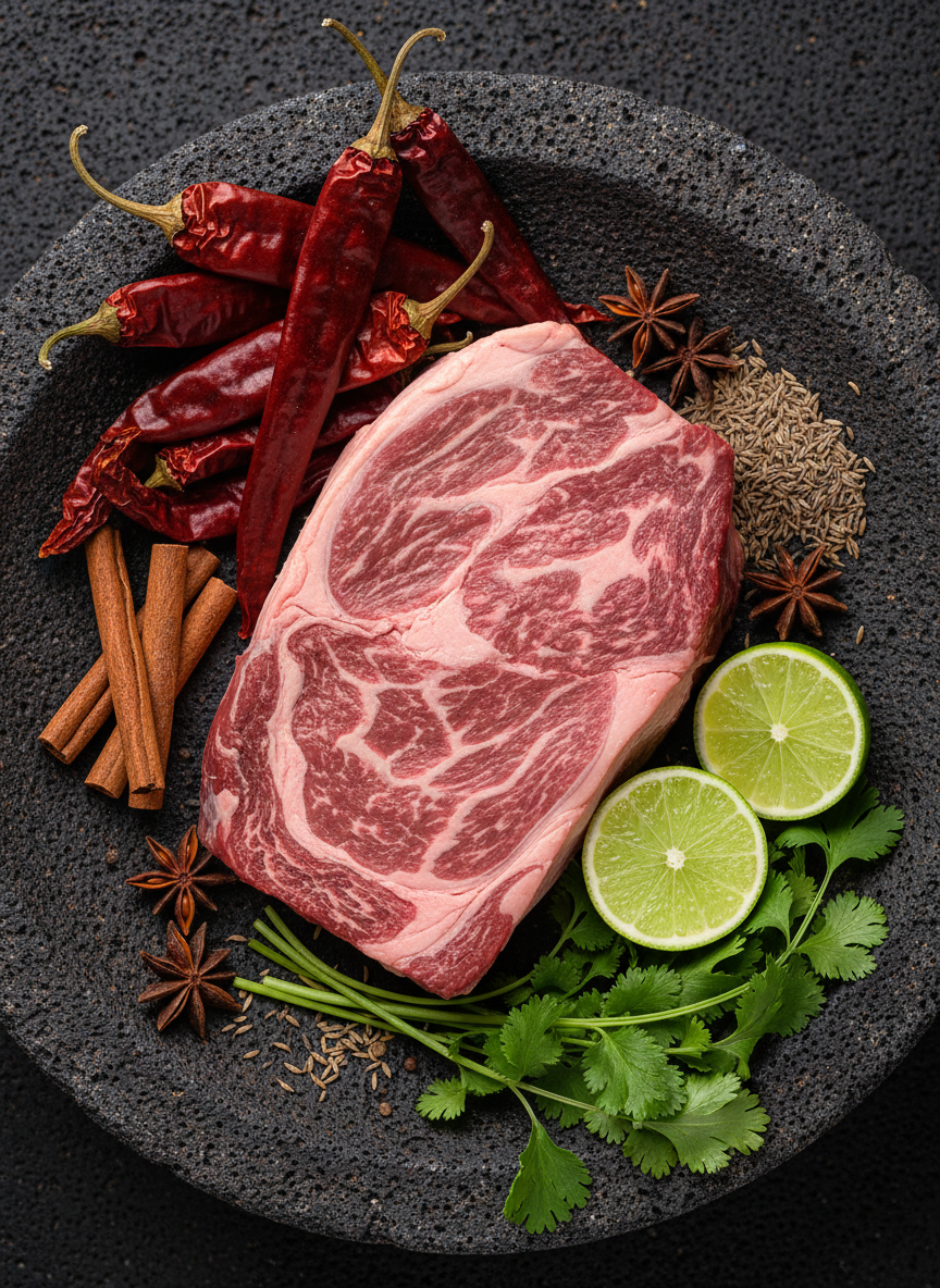 Mexican Barbacoa Beef with Slow-Roasted Spices and Chilies