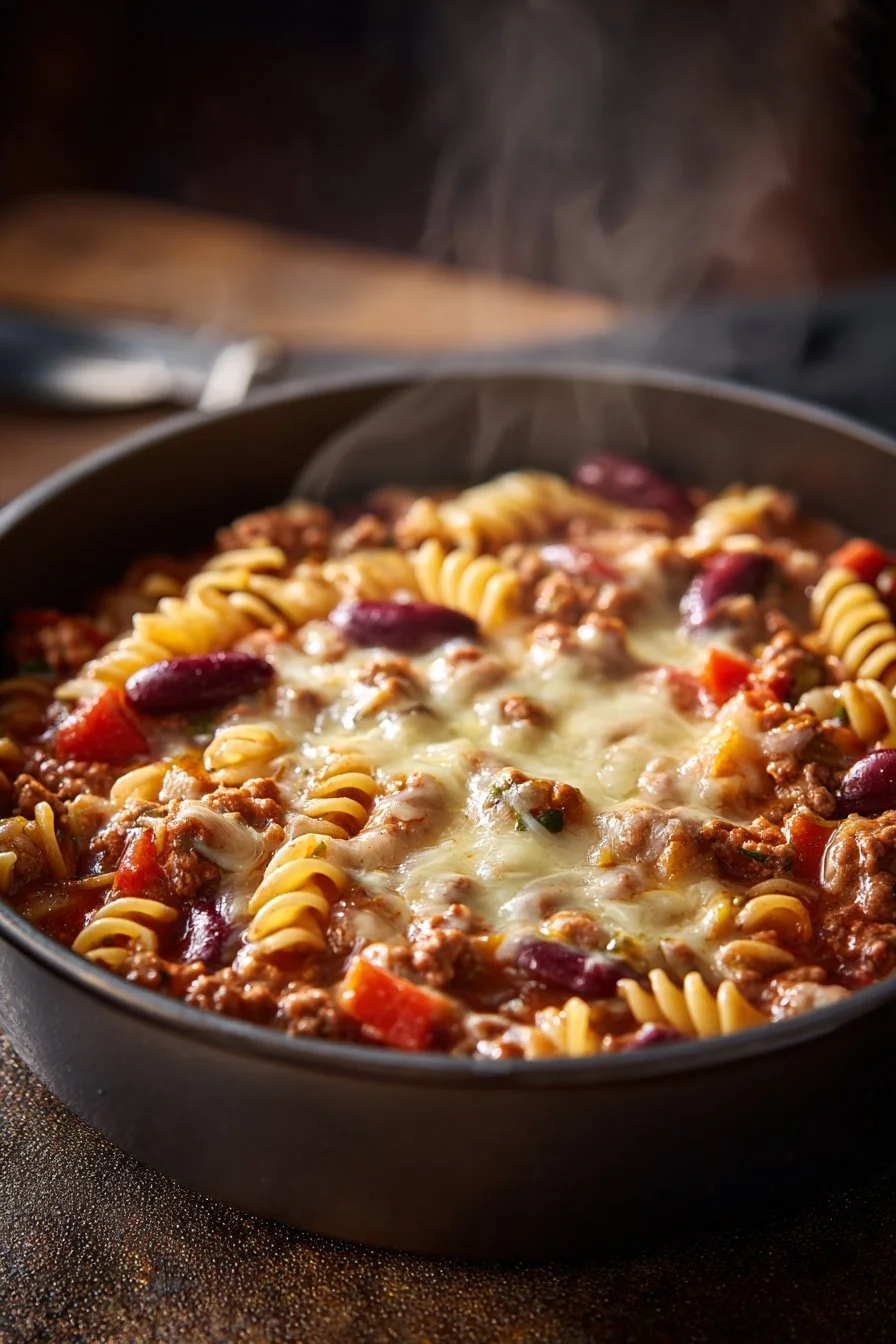 One Pot Chili Mac and Cheese
