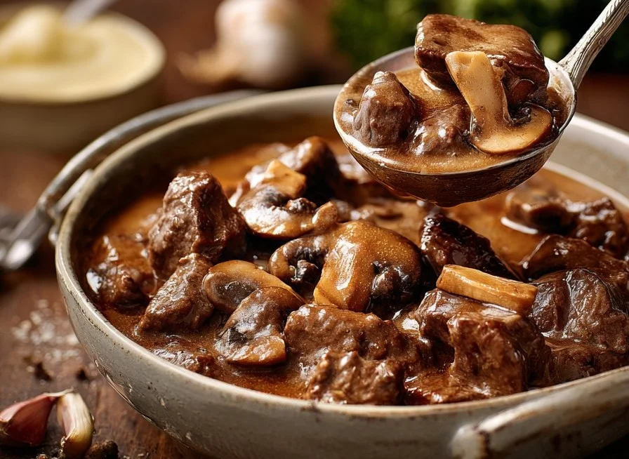 Slow Cooker Beef Stroganoff